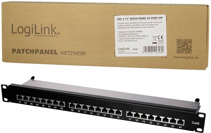 Patch panel LogiLink NP0048 24 Porty CAT6 19
