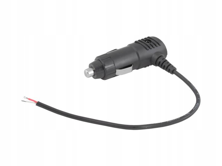 Wtyk zapalniczki samochodowej kąt LED bezpiecznik