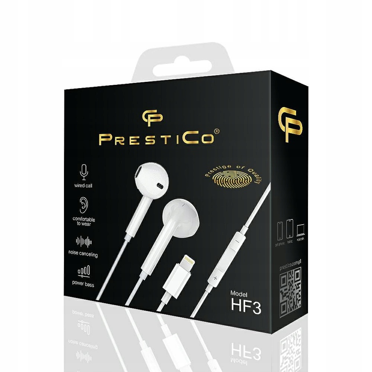 Słuchawki przewodowe douszne Do Apple Prestico HF3