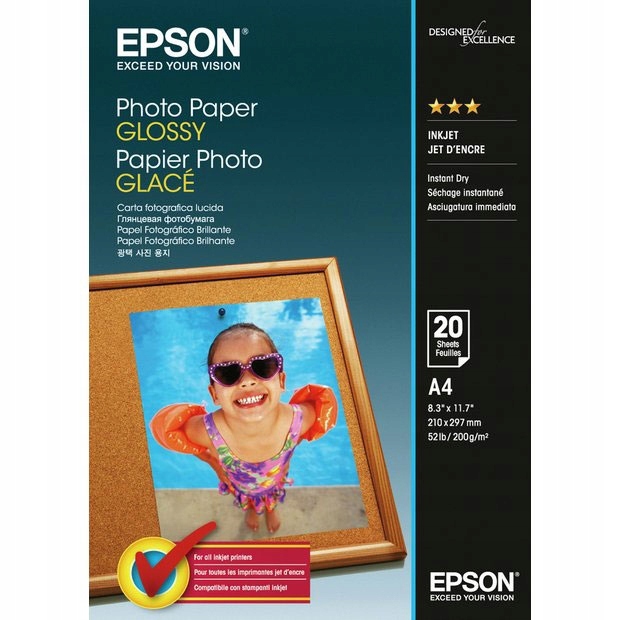 Epson papier foto glossy 20szt 200g A4 W-wa