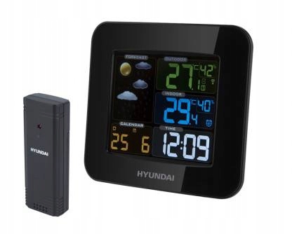 Stacja pogodowa HYUNDAI WS8446 kolor LCD temperatura data czas prognoza