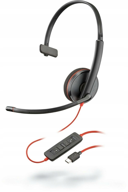 PLANTRONICS słuchawki Blackwire C3210 USB-C na 1 ucho z mikrofonem