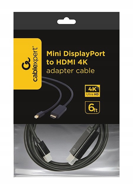 GEMBIRD kabel miniDisplayPort na HDMI 4K 1,8m 30Hz mini DisplayPort