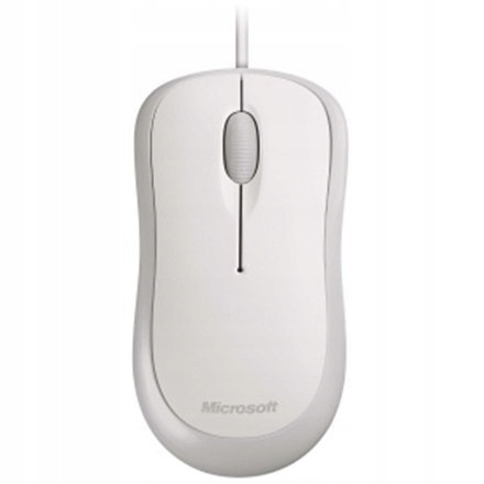 MICROSOFT myszka mysz przewodowa 800dpi USB z adapterem PS2 optyczna BIAŁA