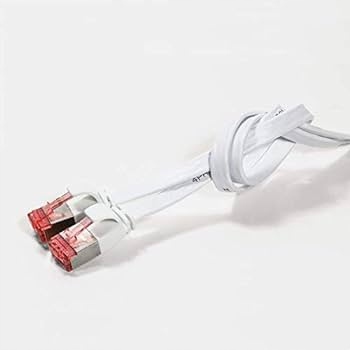 LOGILINK kabel sieciowy cat 6A U/FTP 10m PŁASKI patchcord biały