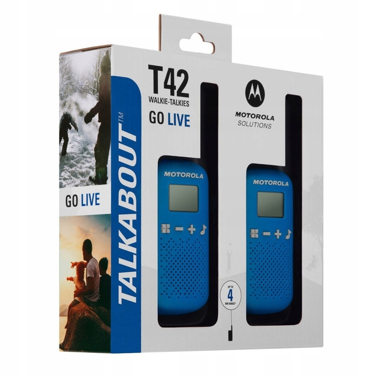 MOTOROLA T42 Go Live krótkofalówki 2szt walkie-talkies niebieskie