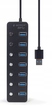 GEMBIRD HUB 7 portów USB 3.1 aktywny metalowy z przełącznikami + kabel (2)