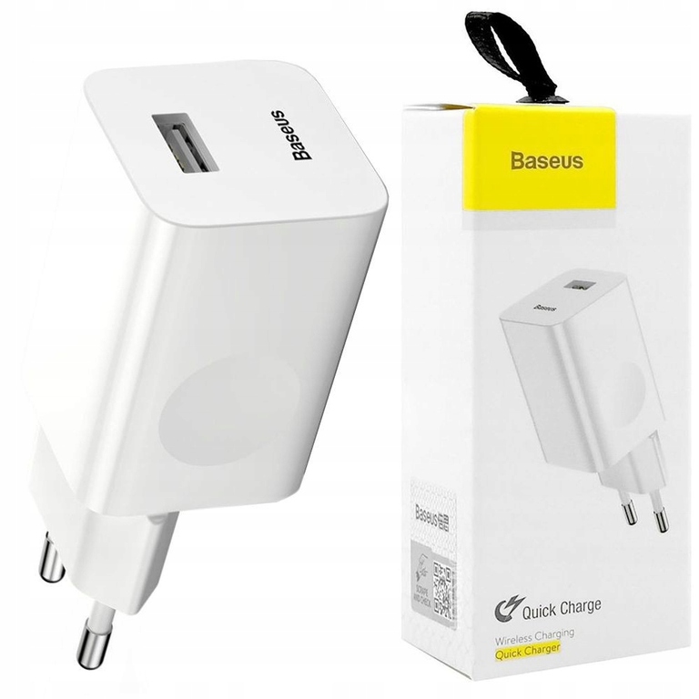 BASEUS szybka ładowarka sieciowa z gniazdem USB Quick Charge 3.0 24W