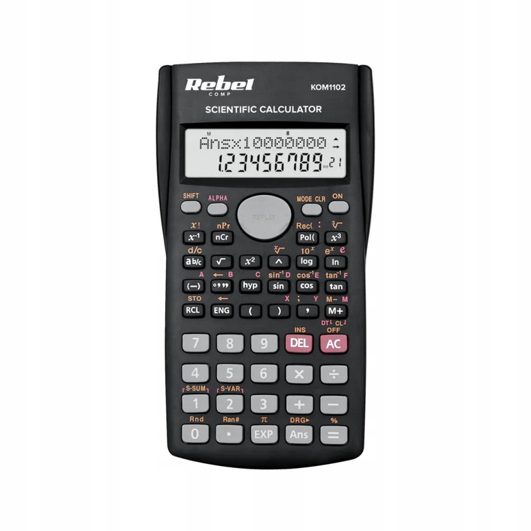 REBEL Kalkulator naukowy SC-200 KOM1102 dwuwierszowy 12 i 9 cyfr